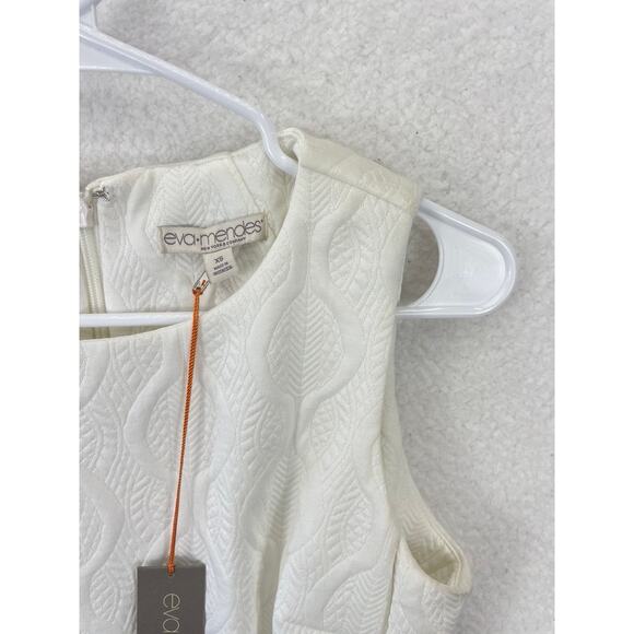 Eva Mendes Collection Solange Dress Women’s 4 White Fit Flare Midi Elegant NWT - Picture 6 of 12